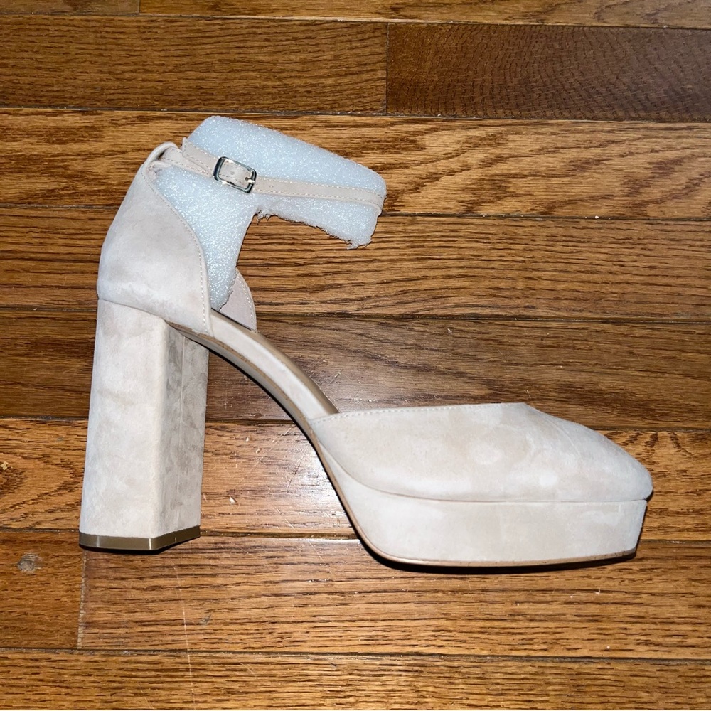 Steve Madden Truthe Platform Pumps Taupe Suede Women’s Size 11 - Picture 6 of 14